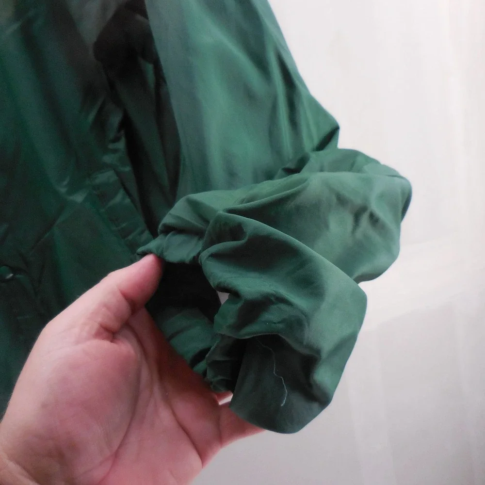 Vintage Nylons Silver Falls State Park Ranger Jacket Green Nylon XL Made USA